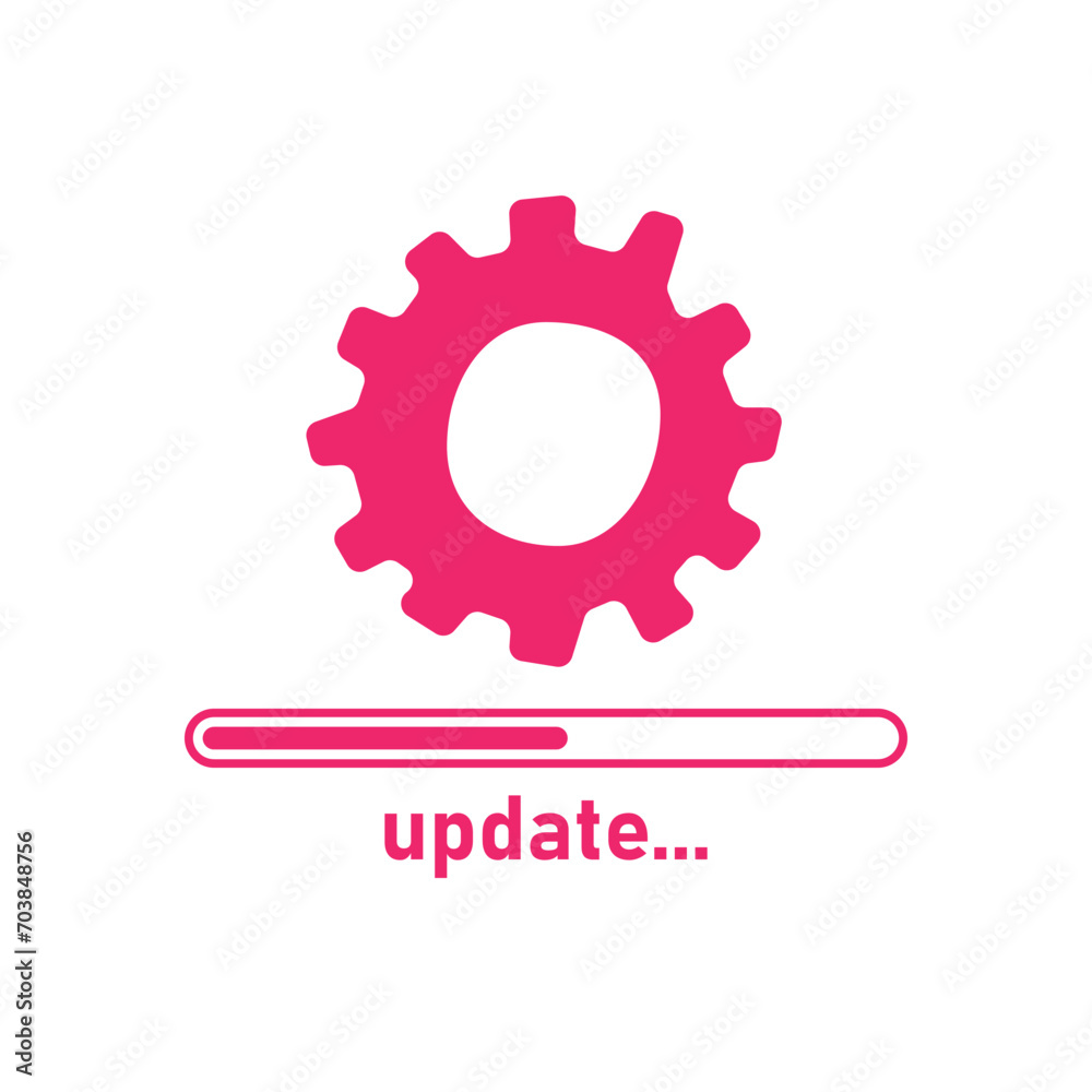 Fototapete loading process. system update icon. app progress icon update concept for graphic and web design. sy