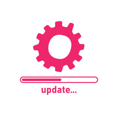 Loading process. System update icon. App progress icon update concept for graphic and web design. System update icon.