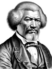 American social reformer, abolitionist, orator, writer, and statesman - Frederick Douglass, generative AI	 - obrazy, fototapety, plakaty