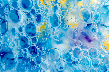 Generative AI illustration of Background bubbles at the water line