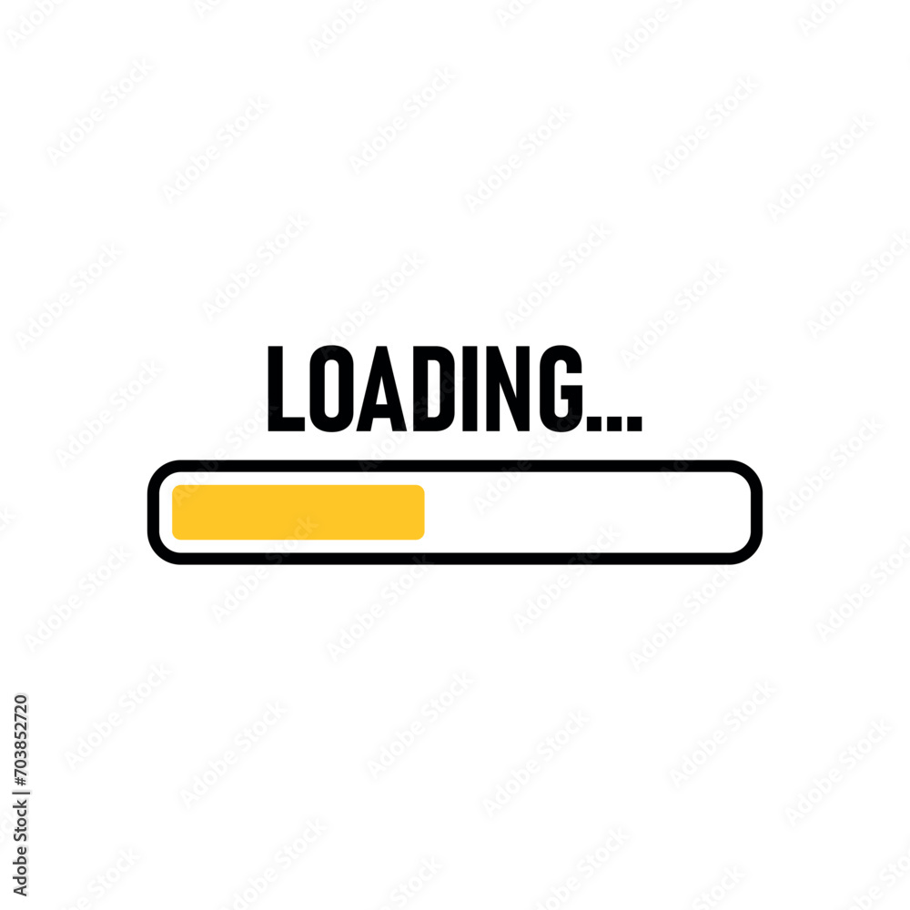Poster loading process. system update icon. app progress icon update concept for graphic and web design. sy