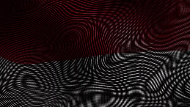 vagues de drapeau d'Indon&eacute;sie avec des particules