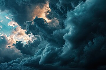 Dark sky background in various shades of navy blue