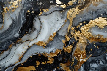 Marble stone texture in gray and gold