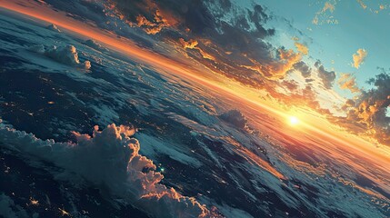 Beautiful Planet Earth Seen Space Aerial, Background Banner HD