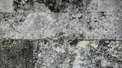 Ancient Wall. Worn Stone laying Old Brickwork Construction Textured Wallpaper Web Banner Interior Decision