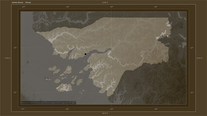 Guinea-Bissau composition. Sepia elevation map © zelwanka