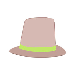 man cylinder hat cartoon. show costume, rich old, cap engrave man cylinder hat sign. isolated symbol vector illustration