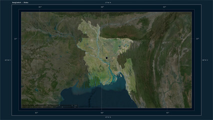 Bangladesh composition. High-res satellite map