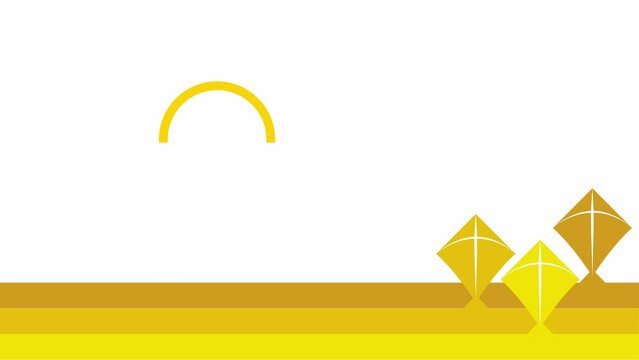 Animation made for celebrate a Makar Sankranti , Its an Indian festival of Kites