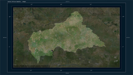Central African Republic composition. High-res satellite map