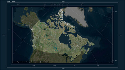 Canada composition. High-res satellite map