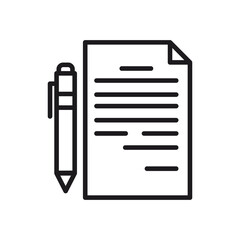 Fototapeta premium paper and pen icon