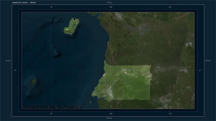 Equatorial Guinea composition. High-res satellite map © zelwanka