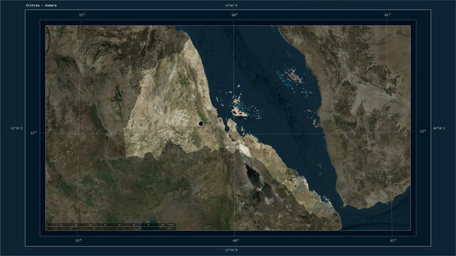 Eritrea composition. High-res satellite map