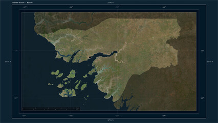 Guinea-Bissau composition. High-res satellite map