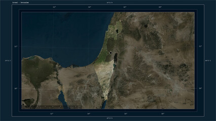 Israel composition. High-res satellite map © zelwanka