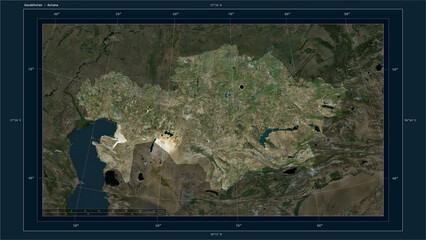 Kazakhstan composition. High-res satellite map © zelwanka