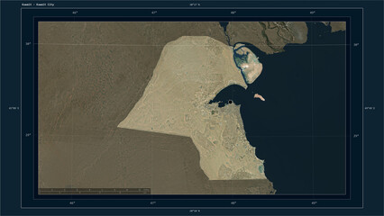 Kuwait composition. High-res satellite map © zelwanka