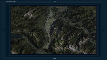 Liechtenstein composition. High-res satellite map