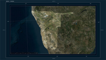 Namibia composition. High-res satellite map