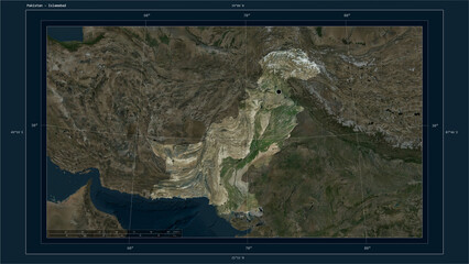 Pakistan composition. High-res satellite map