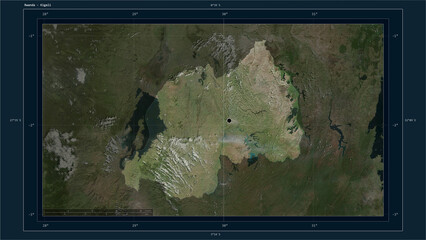 Rwanda composition. High-res satellite map