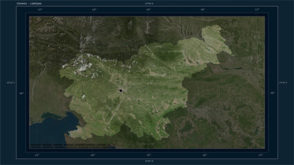 Slovenia composition. High-res satellite map