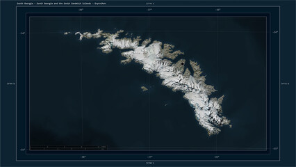 South Georgia - South Georgia and the South Sandwich Islands composition. High-res satellite map © zelwanka