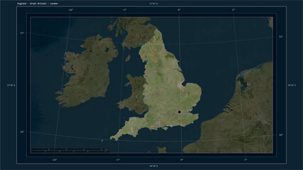 England - Great Britain composition. High-res satellite map © zelwanka