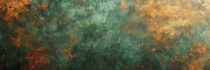Grunge Background Texture in the Style Dark Green and Rust Brown - Amazing Grunge Wallpaper created with Generative AI Technology - obrazy, fototapety, plakaty