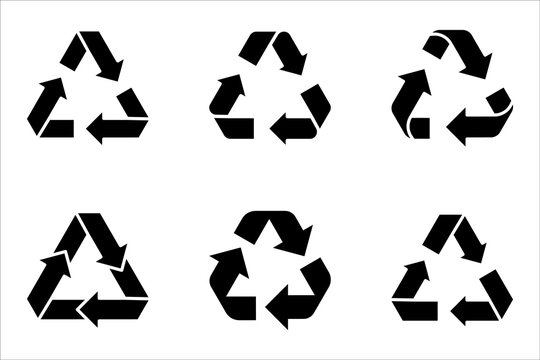 Recycle and zero waste concept icon set, vector illustration on white background