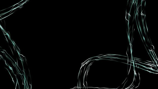 Blue strings on black