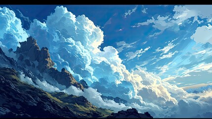 Blue Sky Cloud Website, Background Banner HD