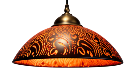 Pendant ceiling lamp shade, cut out