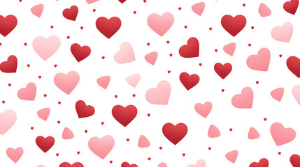 seamless pattern, minimalist valentine pattern including hearts and polka dots