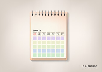 simple cute calendar template