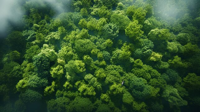 Emerald Canopy: Aerial Forest View
