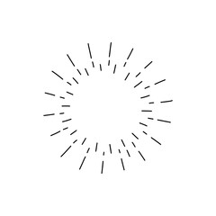 Obraz premium hand drawn sunburst vector illustration 