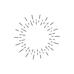 Fototapeta premium hand drawn sunburst vector illustration 