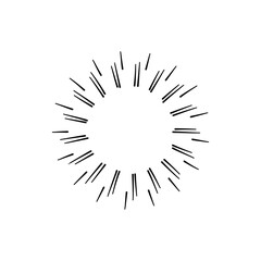 hand drawn sunburst vector illustration 