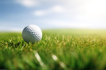 Obraz premium golf golfball on green grass