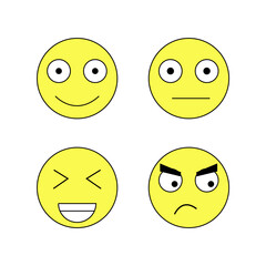 set of smileys with emotions | design element