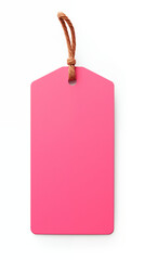 Pastel Pink Price Tag Ready for Pricing, Isolated on White