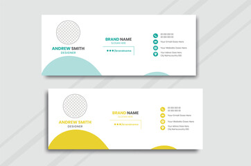 Email Signatures, email footer template, Email signature and email footer or social media cover design template