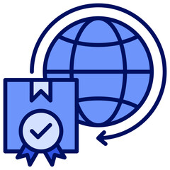 Market Expansion Blue Icon