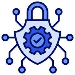 Obraz premium Secure Network Blue Icon