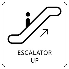 Escalator sign stock illustration. Vector design.