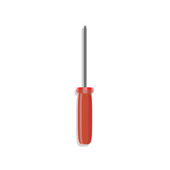 red screwdriver isolated on white