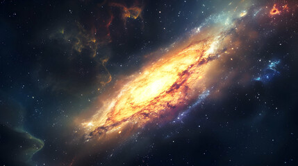 Universe Unveiled: Ideal for Astronomy Promotion, Featuring a Stunning Background of Stars and Galaxies.